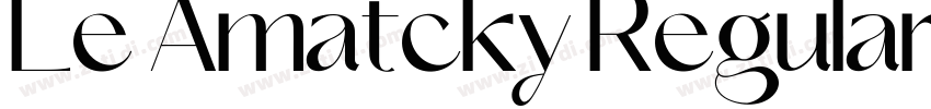 Le Amatcky Regular字体转换